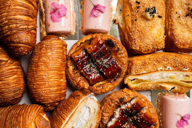 Sakura Pastries for spring at Beaucoup Bakery