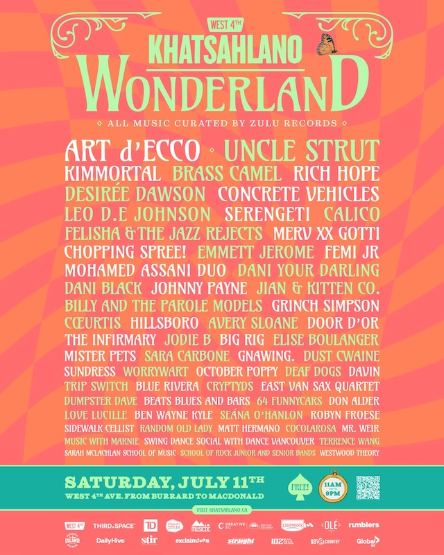 Khatsahlano Street Party Lineup 2026
